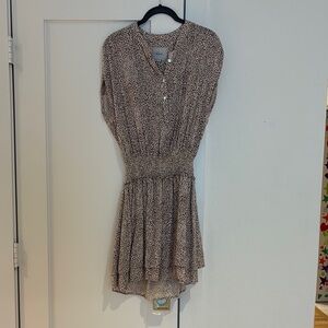 Leopard Pleated Mini Dress